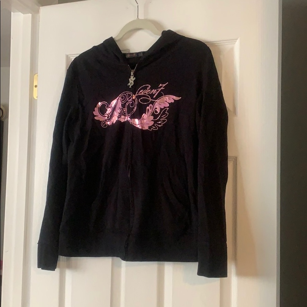 7 for all mankind hoodie zip up
